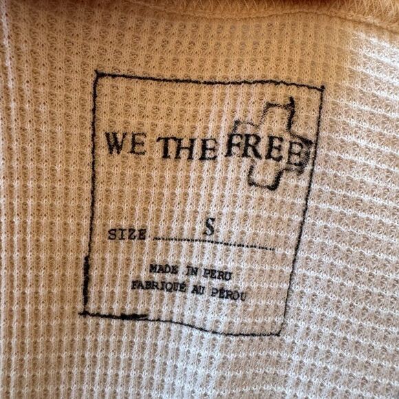 Free People Cream Thermal Long Sleeve Top - Picture 5 of 9